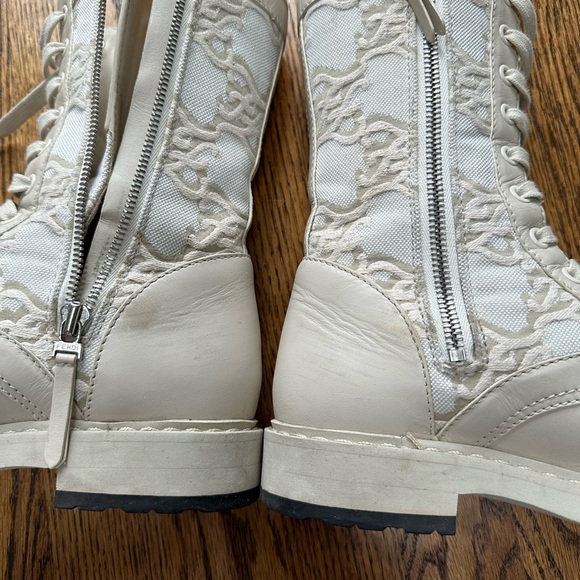 Fendi Vitelli Combat Boot Cream size 37 - Picture 10 of 14